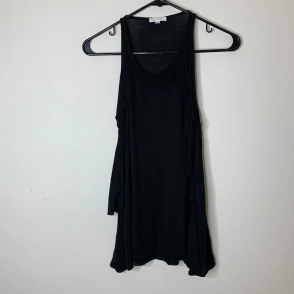 Aritzia Wilfred Tank Top Tiered Ruffle detail Sleeveless Rayon Black Size XS - Picture 9 of 15